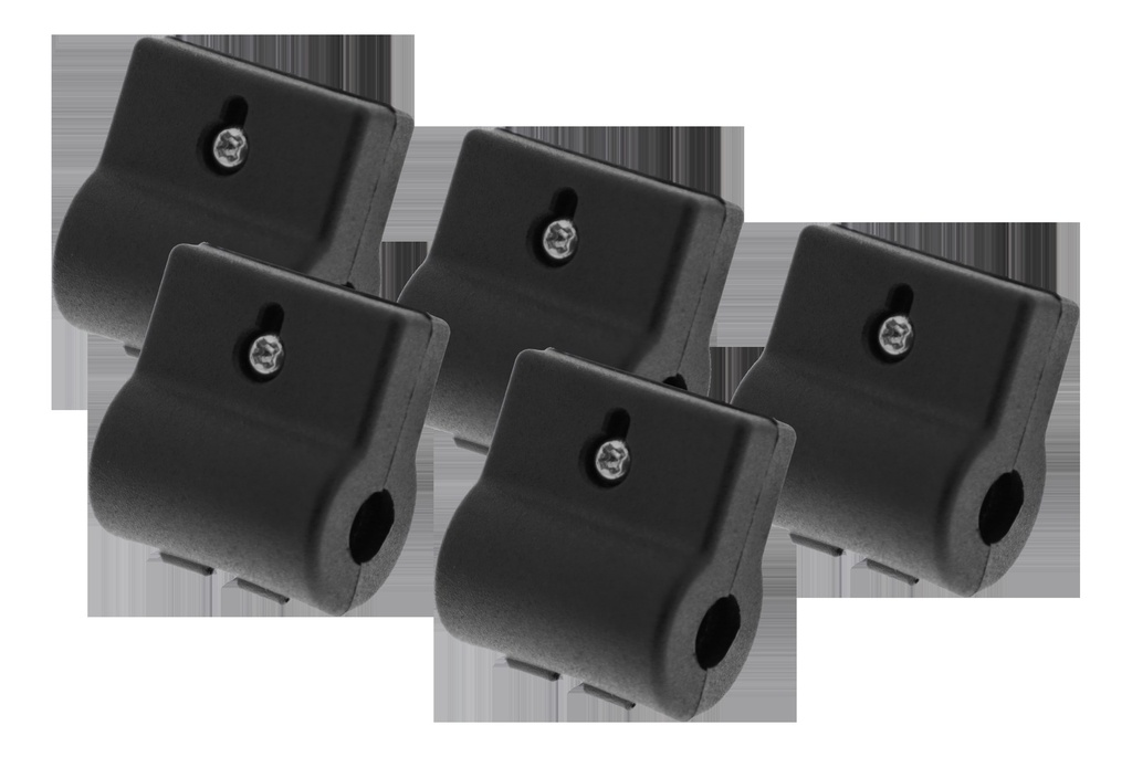 Addon mounting clip for HDMI pigtail adapter ring x5, black