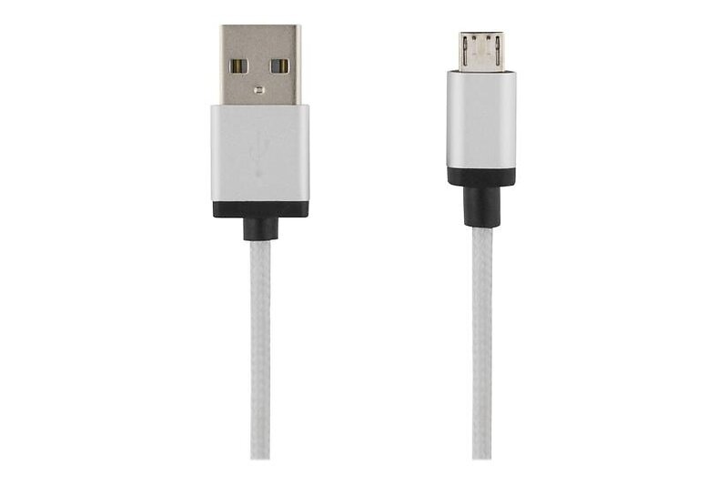 Deltaco MICRO-112F USB-kabel USB till mikro-USB typ B 1 m