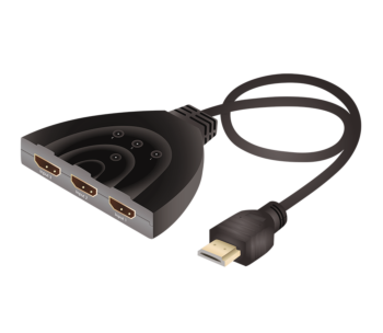 QNECT Adapter HDMI 3 in - 1 out 4K Pigtale, 0.1m