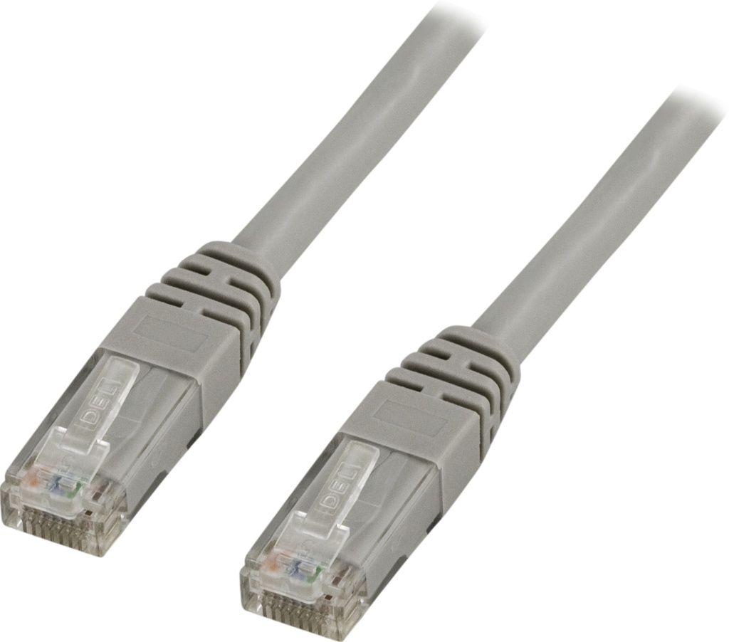 DELTACO U/UTP Cat5e patch cable 2m, 100MHz, grey